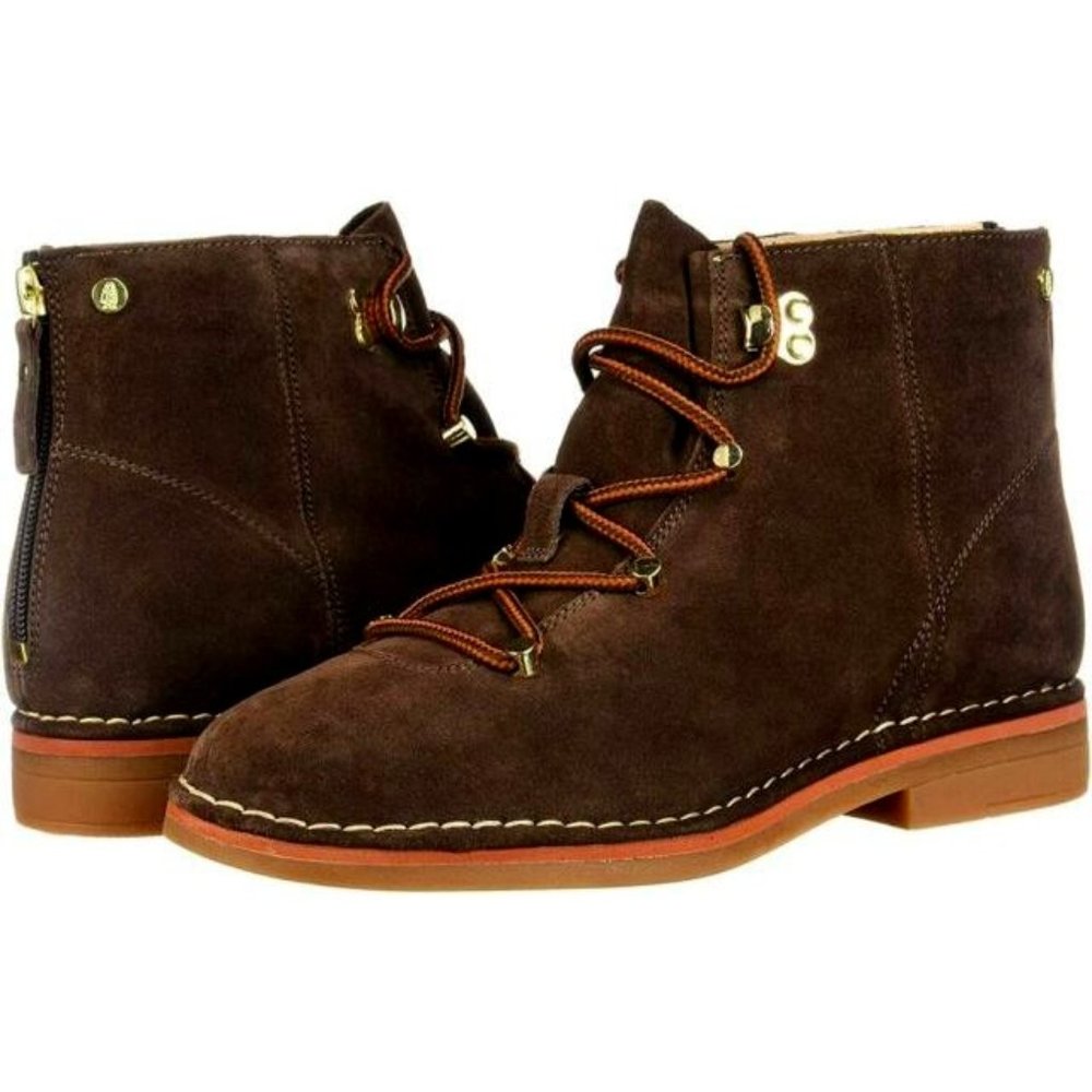 HUSH PUPPIES Catelyn Dark Brown Hiker Boot Multi-Sizes 7W, 7.5M
